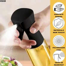 Pulverizator Pentru Ulei, Otet Sau Alte Lichide EDAR, Reincarcabil, Oliviera Capacitate 210 ml, Sticla/Plastic, Usor De Curat...