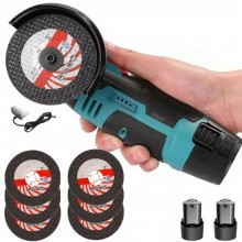 Polizor Unghiular Fara Fir EDAR Cu 2 Acumulatori 12V Reincarcabili Inclusi, 6 Discuri 76 MM Incluse, Design Compact Si Ergono... Polizor Unghiular Fara Fir EDAR Cu 2 Acumulatori 12V Reincarcabili Inclusi, 6 Discuri 76 MM Incluse, Design Compact Si Ergono...