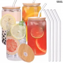 Set 4 x Pahar Sticla Termorezistenta EDAR, Mentine Bauturile Reci Si Calde, Pentru Ceai, Cafea, Cappuccino, Latte, Espresso, ...