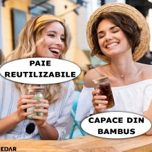 Set 4 x Pahar Sticla Termorezistenta EDAR, Mentine Bauturile Reci Si Calde, Pentru Ceai, Cafea, Cappuccino, Latte, Espresso, ...