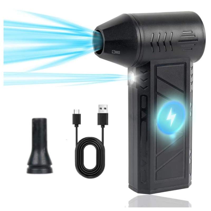 Suflanta Aer Fara Fir SIKS, Portabila, Cu Lanterna, 3 Viteze, Cap Magnetic, 130000 RPM, Incarcare USB, Pentru Indepartare Pra...