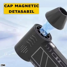 Suflanta Aer Fara Fir SIKS, Portabila, Cu Lanterna, 3 Viteze, Cap Magnetic, 130000 RPM, Incarcare USB, Pentru Indepartare Pra...