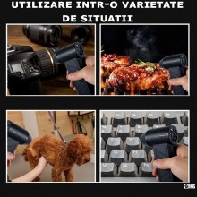 Suflanta Aer Fara Fir SIKS, Portabila, Cu Lanterna, 3 Viteze, Cap Magnetic, 130000 RPM, Incarcare USB, Pentru Indepartare Pra...