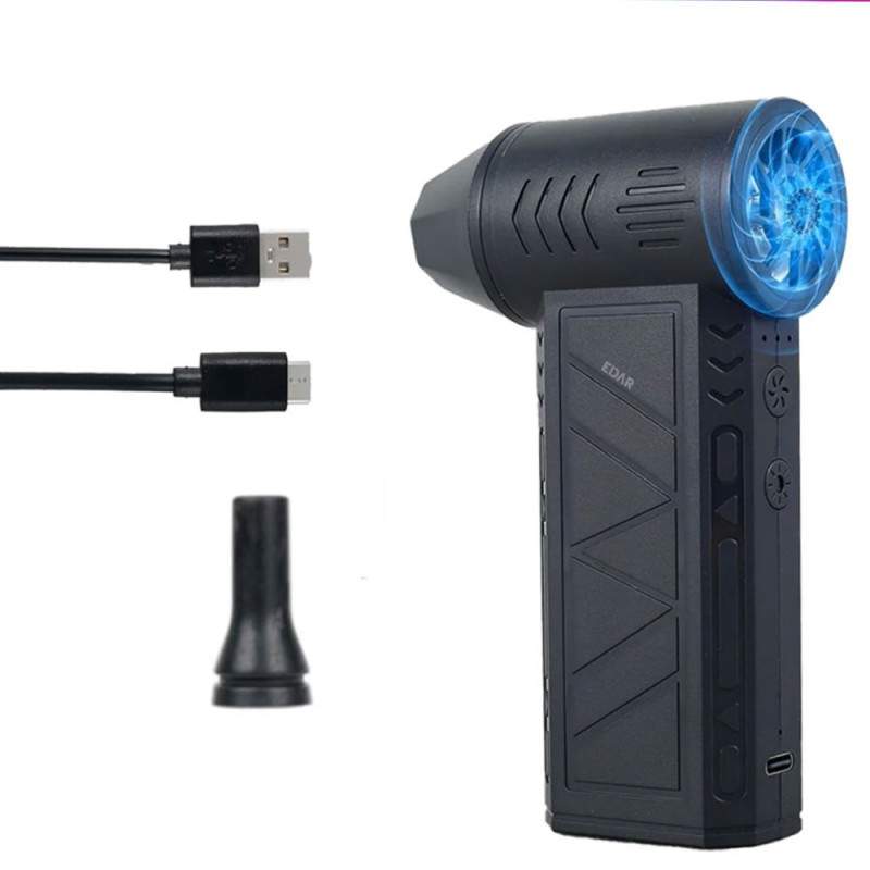 Suflanta De Aer De Viteza Mare EDAR, Portabila, Fara Fir, 3 Trepte De Viteza, Acumulator, Alimentare USB, Pentru Aprindere Gr...