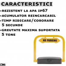 Blocator Parcare Automat SIKS, Model S2, Tip Bariera, Rabatabil, Functie Anti Furt, Cu Alarma, Control de la Distanta, Cu Che... Blocator Parcare Automat SIKS, Model S2, Tip Bariera, Rabatabil, Functie Anti Furt, Cu Alarma, Control de la Distanta, Cu Che...
