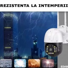 Camera De Supraveghere 4G WiFi EDAR, Control Aplicatie Telefon, 3 MP, Pentru Exterior/Interior, Grad Protectie IP66, 4 x Zoom...