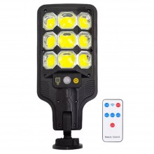Lampa Solara De Exterior EDAR Model HS8037B, Pentru Casa/Gradina/Terasa, 63 Led COB, Lumina Neutra, Senzori De Miscare, Rezis...