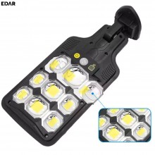 Lampa Solara De Exterior EDAR Model HS8037B, Pentru Casa/Gradina/Terasa, 63 Led COB, Lumina Neutra, Senzori De Miscare, Rezis...