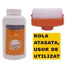 Rola Trafalete SIKS Pentru Vopsit Pereti Cu Rezervor Si Vopsea Lavabila Alba Inclusa, Kit Reparatie Pereti Instant, Antimuceg...