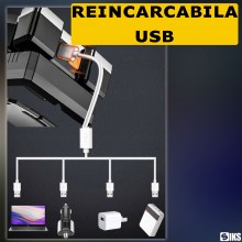 Lanterna de cap LED SIKS, Profesionala, Incarcare USB, 4 Moduri Lumina, 5 Surse De Lumina De Intensitate Mare, Pentru Pescuit...