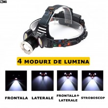 Lanterna de cap LED SIKS, Profesionala, Incarcare USB, 4 Moduri Lumina, 3 Surse De Lumina De Intensitate Mare, Pentru Pescuit... Lanterna de cap LED SIKS, Profesionala, Incarcare USB, 4 Moduri Lumina, 3 Surse De Lumina De Intensitate Mare, Pentru Pescuit...