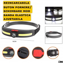 Lanterna de cap LED SIKS, Profesionala, Vizibilitate Largita Unghi 270 Grade, Pozitionare Frunte, Incarcare USB, 4 Moduri Lum... Lanterna de cap LED SIKS, Profesionala, Vizibilitate Largita Unghi 270 Grade, Pozitionare Frunte, Incarcare USB, 4 Moduri Lum...