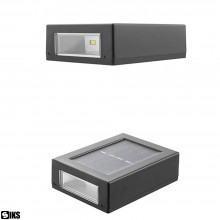 Set 2 x Aplica LED SIKS De Perete Fatada, Gradina, Alee, Decorativa, 2 Leduri, Incarcare Solara, Lumina Sus Si Jos, Alb Rece,...