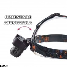 Lanterna frontala LED EDAR, Model T6, Pentru Cap, Profesionala, 3 Surse De Iluminare, Alimentare USB, 4 Moduri Lumina, Mod St... Lanterna frontala LED EDAR, Model T6, Pentru Cap, Profesionala, 3 Surse De Iluminare, Alimentare USB, 4 Moduri Lumina, Mod St...