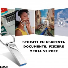 Stick Memorie USB EDAR, Viteza Mare De Transfer, Metal, Rezistent La Apa, Lovituri, Socuri, Zgarieturi, USB 3.1, Capacitate 1... Stick Memorie USB EDAR, Viteza Mare De Transfer, Metal, Rezistent La Apa, Lovituri, Socuri, Zgarieturi, USB 3.1, Capacitate 1...