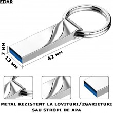 Stick Memorie USB EDAR, Viteza Mare De Transfer, Metal, Rezistent La Apa, Lovituri, Socuri, Zgarieturi, USB 3.1, Capacitate 1... Stick Memorie USB EDAR, Viteza Mare De Transfer, Metal, Rezistent La Apa, Lovituri, Socuri, Zgarieturi, USB 3.1, Capacitate 1...