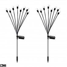Set 2 x Lampa Solara SIKS De Gradina / Iarba Decorativa Cu Incarcare Solara, 8 LED, Efect De Licurici, 2 Moduri De Lumina, Cu... Set 2 x Lampa Solara SIKS De Gradina / Iarba Decorativa Cu Incarcare Solara, 8 LED, Efect De Licurici, 2 Moduri De Lumina, Cu...