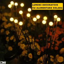Set 2 x Lampa Solara SIKS De Gradina / Iarba Decorativa Cu Incarcare Solara, 8 LED, Efect De Licurici, 2 Moduri De Lumina, Cu... Set 2 x Lampa Solara SIKS De Gradina / Iarba Decorativa Cu Incarcare Solara, 8 LED, Efect De Licurici, 2 Moduri De Lumina, Cu...