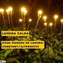 Set 2 x Lampa Solara SIKS De Gradina / Iarba Decorativa Cu Incarcare Solara, 8 LED, Efect De Licurici, 2 Moduri De Lumina, Cu... Set 2 x Lampa Solara SIKS De Gradina / Iarba Decorativa Cu Incarcare Solara, 8 LED, Efect De Licurici, 2 Moduri De Lumina, Cu...