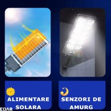Lampa Solara EDAR Pentru Exterior, Iluminat Stradal Sau Gradina, Model W789A6, 360 Led SMD, Lumina Neutra, Senzori De Miscare...