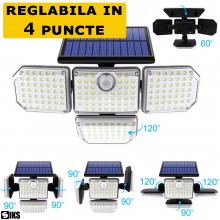 Lampa Solara De Exterior SIKS Cu Panou Solar, 185 Leduri Puternice Pentru Gradina, Alee, Intrare Casa, Lampa Reglabila In 4 P... Lampa Solara De Exterior SIKS Cu Panou Solar, 185 Leduri Puternice Pentru Gradina, Alee, Intrare Casa, Lampa Reglabila In 4 P...