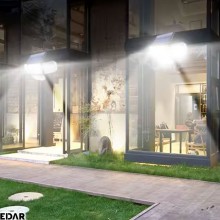 Lampa Solara Reglabila In 4 Puncte EDAR, Model JH2728, Panou Solar Atasat, Senzor De Miscare Si Lumina, 3 Moduri De Iluminare...