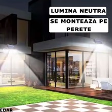 Lampa Solara Reglabila In 4 Puncte EDAR, Model JH2728, Panou Solar Atasat, Senzor De Miscare Si Lumina, 3 Moduri De Iluminare...