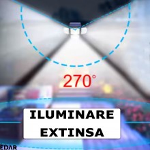 Lampa Solara Reglabila In 4 Puncte EDAR, Model JH2728, Panou Solar Atasat, Senzor De Miscare Si Lumina, 3 Moduri De Iluminare...