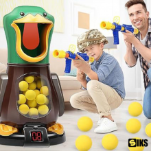 Joc Interactiv De Tras La Tinta Pentru Copii, SIKS Duck Ratoiul, Include 1 Pusca, 12 Bile Din Spuma, Ecran Led Pentru Scor Si...