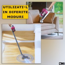 Aspirator Vertical Portabil 4 in 1 Fara Fir SIKS Pentru Casa Si Masina, Cu Filtru Hepa Antiacarieni, 3 Trepte De Viteza, 260 ...