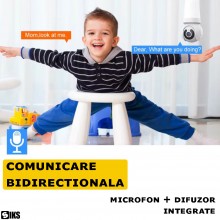 Camera De Supraveghere SIKS Cu Montare In Dulie E27 Sau Normal, Cu Bec Inclus, 3MP, HD, Detectare Persoane, Infrarosu, Rotire...