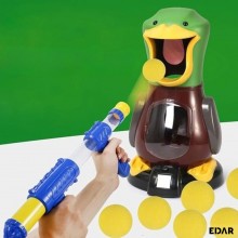 Joc Interactiv EDAR Duck Ratoiul, Multicolor, Tras La Tinta Pentru Copii, Include 1 Pusca, 12 Bile Din Spuma, Ecran LED Pentr...