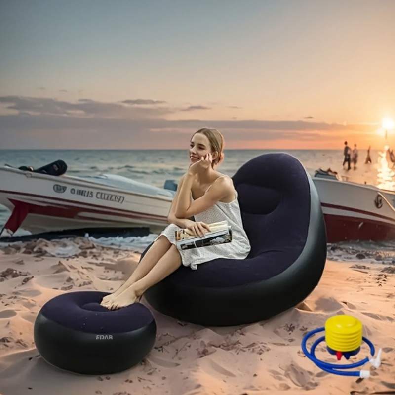 Fotoliu Gonflabil EDAR Cu Suport Picioare, Pompa Inclusa, Pentru Interior/Exterior, Rezistent La Apa, Catifelat, Fotoliu 116x... Fotoliu Gonflabil EDAR Cu Suport Picioare, Pompa Inclusa, Pentru Interior/Exterior, Rezistent La Apa, Catifelat, Fotoliu 116x...