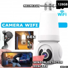 Camera De Supraveghere Tip Bec EDAR, Pentru Interior, Smart, Control Aplicatie Telefon, Montare In Dulie E27 Sau Normal, 3MP,...