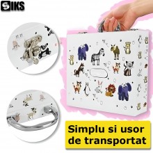 Set SIKS De Pictura Si Desen Pentru Copii, Trusa De Creatie Cu 46 Piese, Carte De Colorat, Gentuta Tip Valiza Pentru Depozita... Set SIKS De Pictura Si Desen Pentru Copii, Trusa De Creatie Cu 46 Piese, Carte De Colorat, Gentuta Tip Valiza Pentru Depozita...
