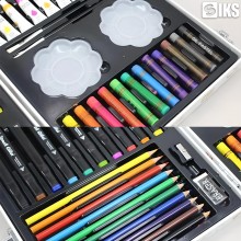 Set SIKS De Pictura Si Desen Pentru Copii, Trusa De Creatie Cu 46 Piese, Carte De Colorat, Gentuta Tip Valiza Pentru Depozita... Set SIKS De Pictura Si Desen Pentru Copii, Trusa De Creatie Cu 46 Piese, Carte De Colorat, Gentuta Tip Valiza Pentru Depozita...
