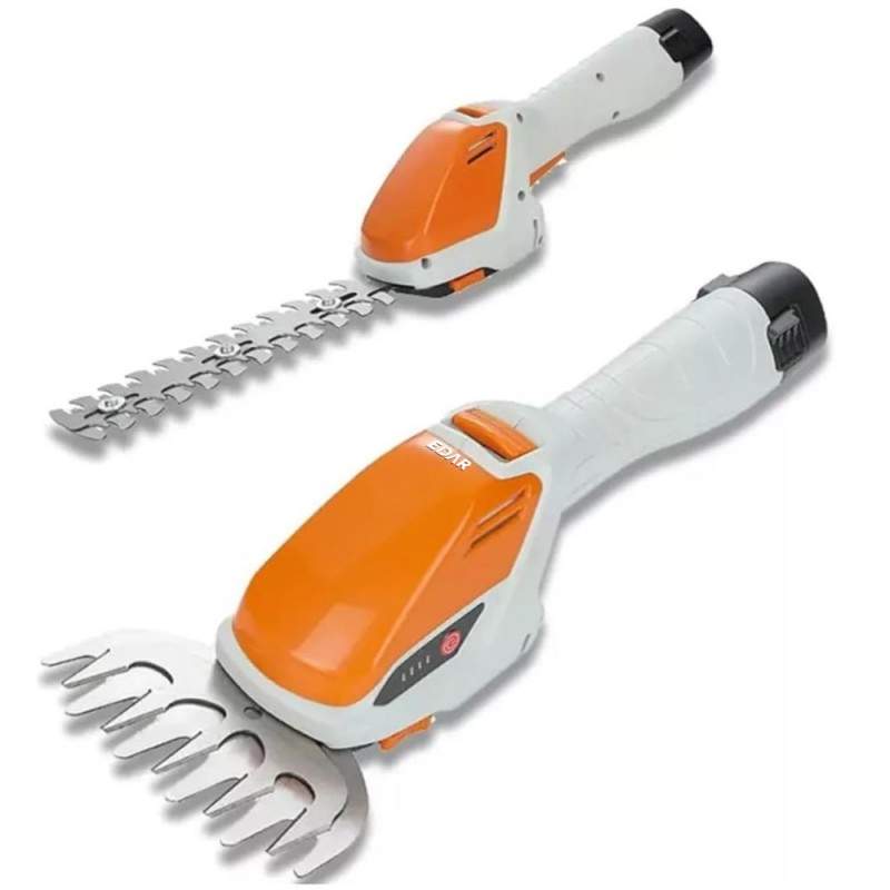 Foarfeca Electrica Pe Acumulator EDAR Pentru Tuns Iarba/Arbusti/Gard Viu, 2 Foarfeci Interschimbabile, Lame Din Otel Inoxidab... Foarfeca Electrica Pe Acumulator EDAR Pentru Tuns Iarba/Arbusti/Gard Viu, 2 Foarfeci Interschimbabile, Lame Din Otel Inoxidab...