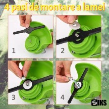 Set 50 Lame De Rezerva SIKS Pentru Trimmer Sau Motocoasa Gradina, Plastic Rezistent, Calitate Premium, Ideal pentru Taiere Ra... Set 50 Lame De Rezerva SIKS Pentru Trimmer Sau Motocoasa Gradina, Plastic Rezistent, Calitate Premium, Ideal pentru Taiere Ra...