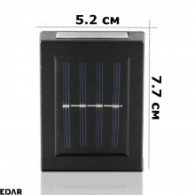Set 2 x Lampa Solara Decorativa LED EDAR, Pentru Gradina, Casa, Terasa, Aplica Cu Montare Pe Perete, 2000K, Rezistenta La Apa... Set 2 x Lampa Solara Decorativa LED EDAR, Pentru Gradina, Casa, Terasa, Aplica Cu Montare Pe Perete, 2000K, Rezistenta La Apa...