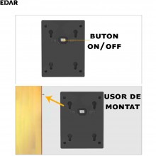 Set 2 x Lampa Solara Decorativa LED EDAR, Pentru Gradina, Casa, Terasa, Aplica Cu Montare Pe Perete, 2000K, Rezistenta La Apa... Set 2 x Lampa Solara Decorativa LED EDAR, Pentru Gradina, Casa, Terasa, Aplica Cu Montare Pe Perete, 2000K, Rezistenta La Apa...