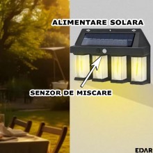 Lampa Solara EDAR, Panou Solar Incorporat, Pentru Casa, Terasa, Gradina, Montare Pe Perete, 4 Lampi Luminoase, 3 Moduri De Lu... Lampa Solara EDAR, Panou Solar Incorporat, Pentru Casa, Terasa, Gradina, Montare Pe Perete, 4 Lampi Luminoase, 3 Moduri De Lu...