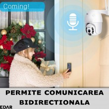 Camera De Supraveghere EDAR Pentru Exterior Sau Interior, Aplicatie Telefon, Comunicare Bidirectionala, Detectie Miscare, Viz...