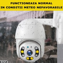 Camera De Supraveghere EDAR Pentru Exterior Sau Interior, Aplicatie Telefon, Comunicare Bidirectionala, Detectie Miscare, Viz...