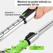 Motocoasa Electrica Cu Acumulator 24V SIKS, Brat Ajustabil, 2 Lame, 2 Acumulatori, 1 Disc Pentru Taiere, 18000 RPM, 2-3 Ore A...