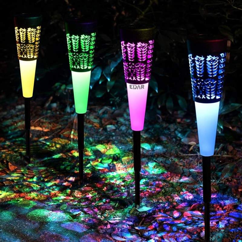 Set 6 x Lampa Decorativa Cu Alimentare Solara EDAR, Panou Solar, Lumina Alb Rece Sau Multicolora, Fixare In Pamant, Tarus Inc... Set 6 x Lampa Decorativa Cu Alimentare Solara EDAR, Panou Solar, Lumina Alb Rece Sau Multicolora, Fixare In Pamant, Tarus Inc...