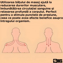 Bat De Masaj SIKS, Din Lemn De Fag, 8 Puncte De Masaj, Design Concav-Convex, Maro Bat De Masaj SIKS, Din Lemn De Fag, 8 Puncte De Masaj, Design Concav-Convex, Maro