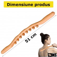 Bat De Masaj SIKS, Din Lemn De Fag, 8 Puncte De Masaj, Design Concav-Convex, Maro Bat De Masaj SIKS, Din Lemn De Fag, 8 Puncte De Masaj, Design Concav-Convex, Maro