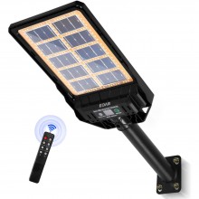 Lampa Solara De Exterior EDAR, Model LSLP200W, Pentru Gradina, Terasa, Casa, Senzor Lumina Si Miscare, Panou Solar Monocrista...