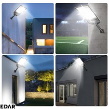 Lampa Solara De Exterior EDAR, Model LSLP200W, Pentru Gradina, Terasa, Casa, Senzor Lumina Si Miscare, Panou Solar Monocrista...