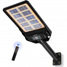 Lampa Solara De Exterior EDAR, Model LSLP300W, Pentru Gradina, Terasa, Casa, Senzor Lumina Si Miscare, Panou Solar Monocrista...